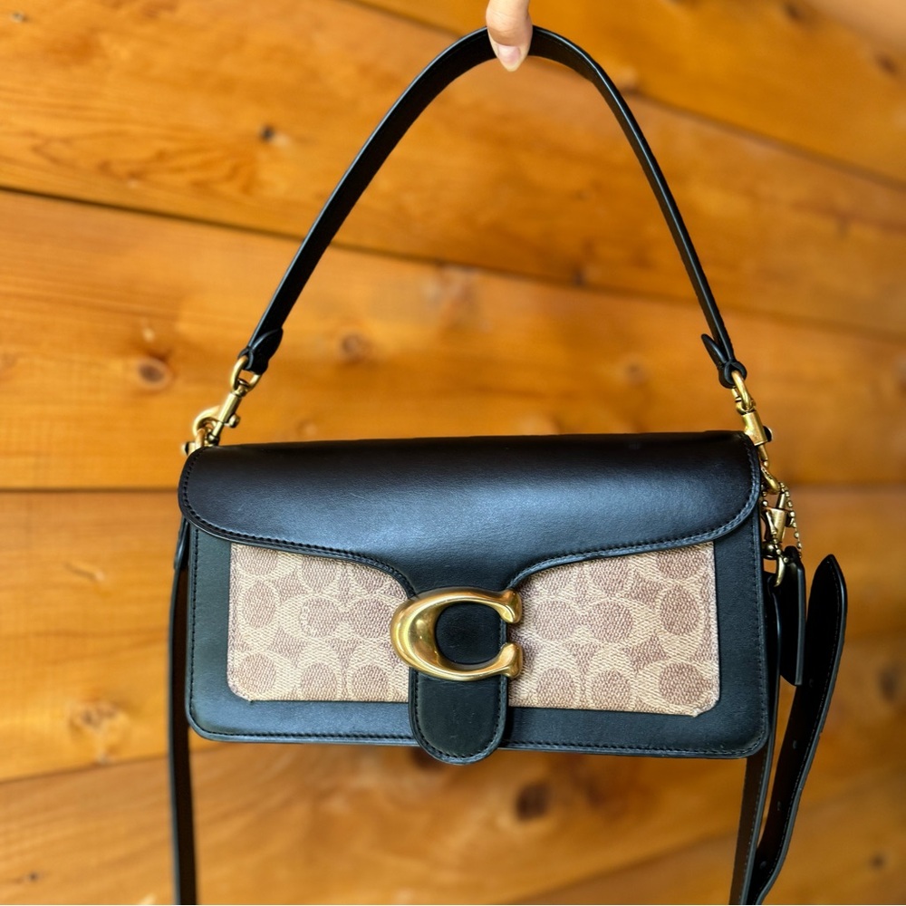 Tabby Shoulder Bag 26 With Signature Canvas Black